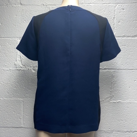 J.crew navy blue and black blouse 2 - Picture 3 of 5